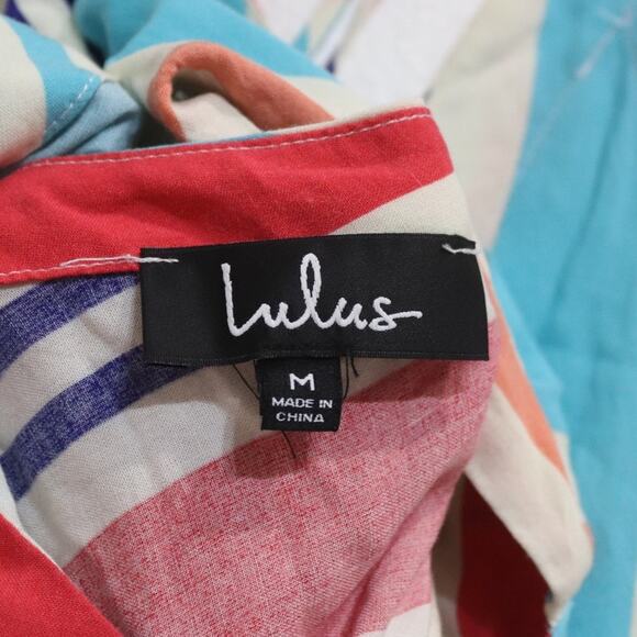 Lulu's Adrift Multi Striped Tank Top Sz M - Picture 5 of 12